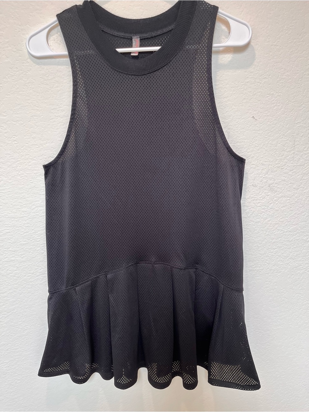 FP Movement By Free People Black Mesh Peplum Dress